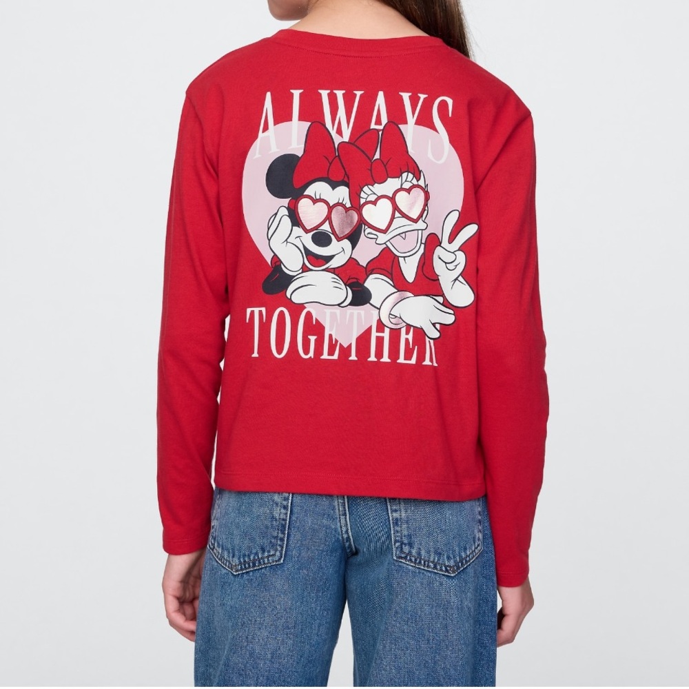 New GAP Disney kids red shirt XXL 14 16Long Sleeves Minnie Mouse Daisy Duck